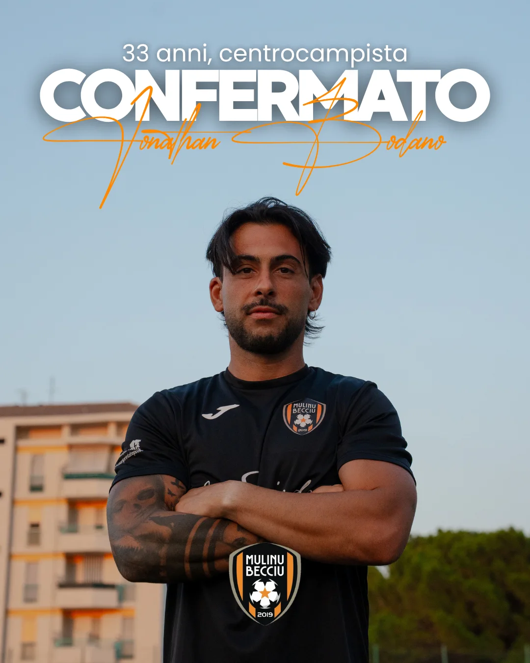 Locandina di conferma per Jonathan Bodano, Mulinu Becciu