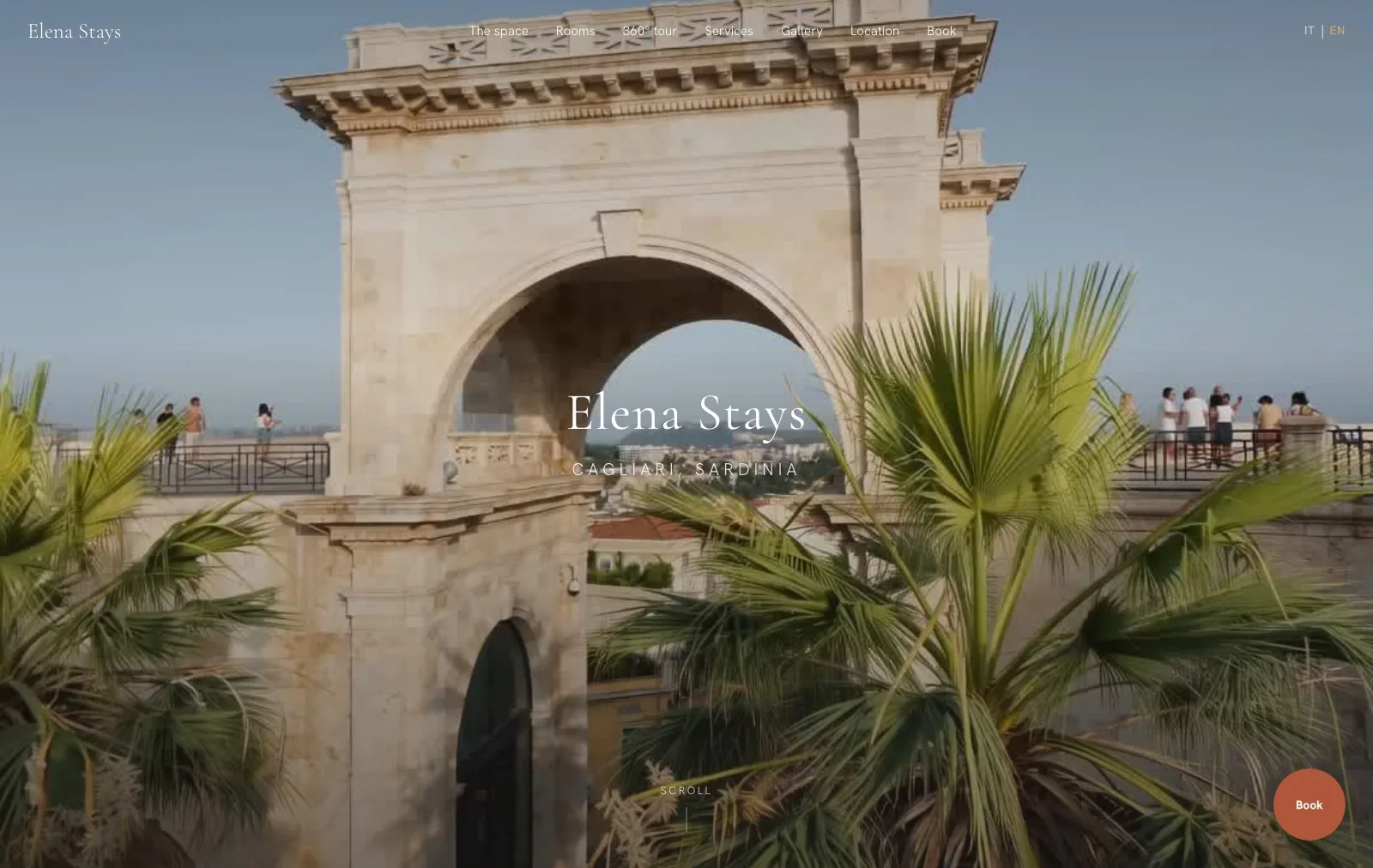 Homepage del sito Elena Stays, casa vacanze nel quartiere Castello a Cagliari