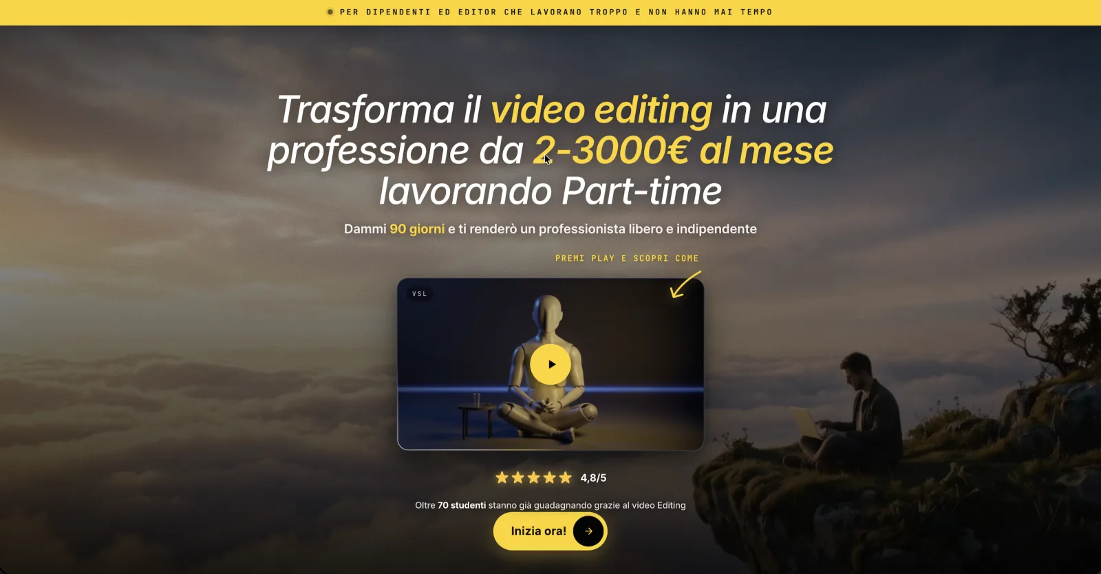 Homepage del sito Editing for Freedom di Lorenzo Cannas